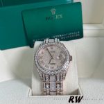 Rolex Pearlmaster 86405RBR Everose Gold Paved Diamond dial 39mm Mens Replica Watch - Image 6