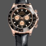 Rolex Cosmograph Daytona 116515 Leather strap Black Dial 40mm Mens Replica Watch