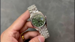 Rolex Datejust 126234 Olive Green Palm Motif Dial 36MM Unisex Replica Watch - Image 2