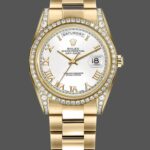 Rolex Day-Date 118388 White Roman Numeral Dial 36MM Unisex Replica Watch