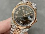Rolex Datejust 36 Everose Gold Slate Diamond Pave Roman Dial m126231 0023 Women's Watch - Image 5