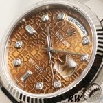 Rolex Day-Date 118239 White Gold Jubilee Chocolate Brown Dial 36mm Unisex Replica Watch - Image 3