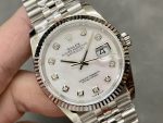 Rolex Datejust 126234 White Mother of Pearl Diamonds Dial 36MM Unisex Replica Watch - Image 4