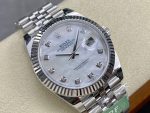 Rolex Datejust 41 Steel White Gold MOP Diamond Dial 126334 Men's Watch - Image 4