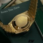 Rolex Day-Date 118238 Yellow Gold Fluted Bezel Green Dial 36mm Unisex Replica Watch - Image 5