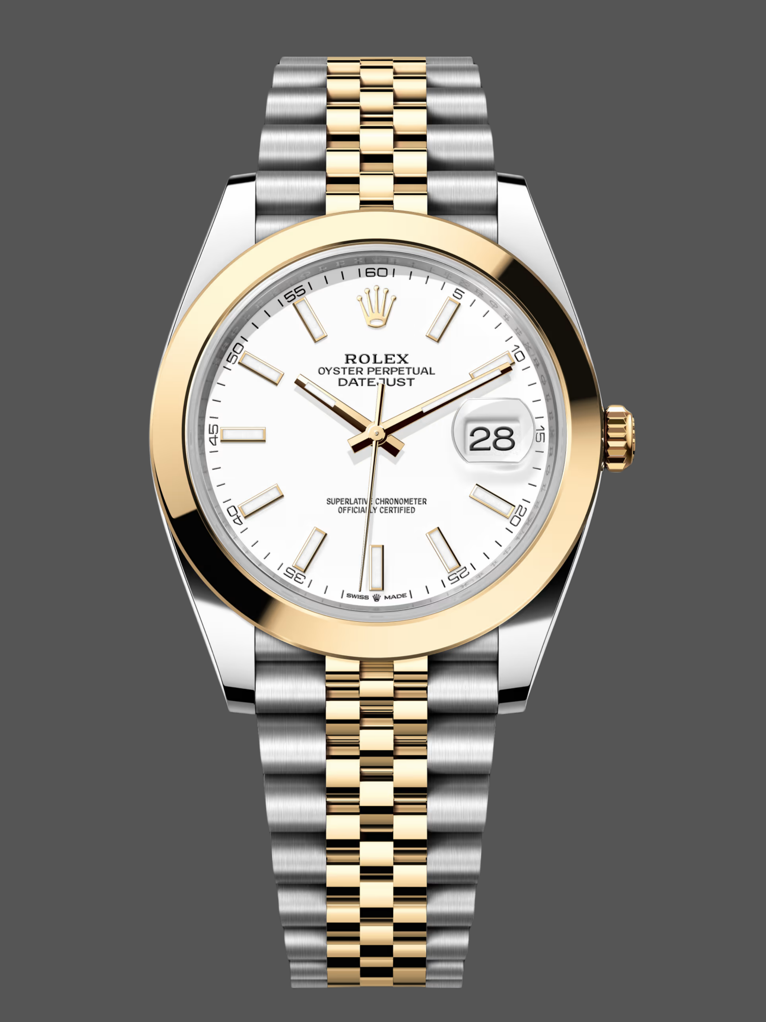 553CC25F-AA0C-F072-45C6-E8BF2EB3A276 Rolex Datejust 41 Stainless Steel and Yellow Gold M126303 0016 Men's Watch - Image 1
