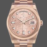 Rolex Day-Date 118205 Rose Gold Jubilee Pink Dial 36mm Unisex Replica Watch