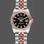 Rolex Datejust 179171 Black Dial Fluted Bezel 26MM Lady Replica Watch