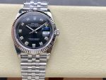 Rolex Datejust 126234 Fluted Bezel Black Diamond Dial 36MM Unisex Replica Watch - Image 3