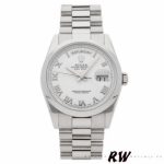 Rolex Day-Date 118206 White Roman Numeral 36mm Unisex Replica Watch - Image 2