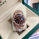 Rolex Day-Date 118235 Everose Gold Case Chocolate Dial 36mm Unisex Replica Watch - Image 2