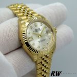 Rolex Datejust 279178 Silver Dial Diamond Yellow Gold 28mm Lady Replica Watch - Image 3