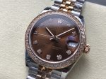Rolex Datejust 31 m278381RBR 0028 Rose Gold Chocolate Diamond Dial Diamond Bezel Lady Watch - Image 5