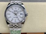 Rolex Datejust 41 Steel & White Gold White Dial Jubilee Bracelet M126334 0010 Men's Watch - Image 3