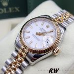 Rolex Datejust 179173 White Index Dial Fluted Bezel 26MM Lady Replica Watch - Image 2