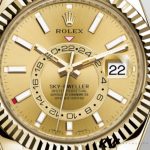 Rolex Sky-Dweller 326138 Champagne Dial Yellow Gold 42MM Mens Replica Watch - Image 2