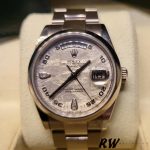 Rolex Day-Date 118209 White Gold Meteorite Grey Dial 36mm Unisex Replica Watch - Image 2