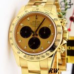 Rolex Daytona 116528 Yellow Gold Champagne Dial 40mm Mens Replica Watch - Image 2