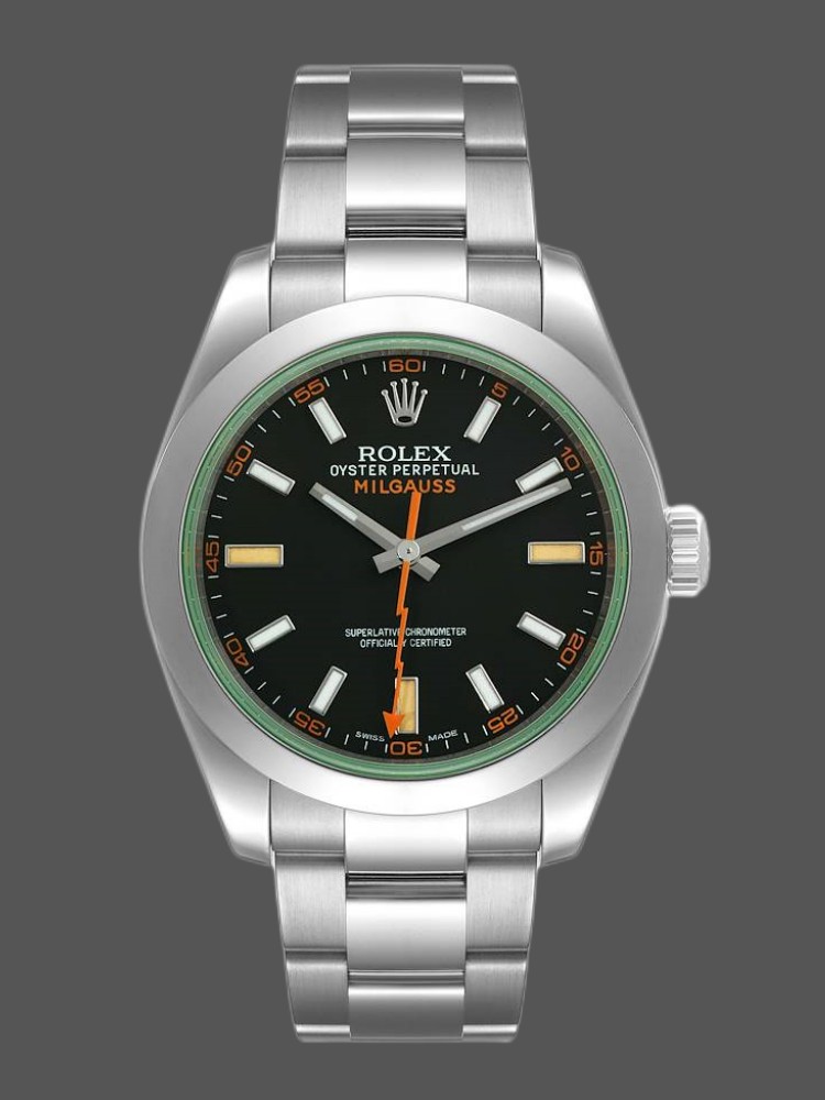 594CCD6E-4439-0552-AF1D-07D413BD4C52 Rolex Milgauss 116400GV Stainless Steel Black Dial 40MM Mens Replica Watch - Image 1