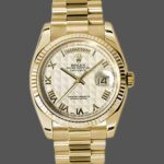 Rolex Day-Date 118238 Ivory Dial Fluted Bezel 36mm Unisex Replica Watch