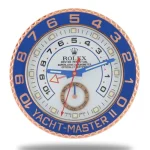 Rolex Yacht Master ll Rose & White Wall Clock