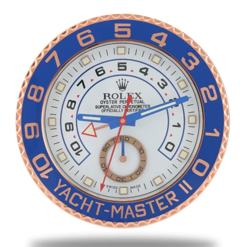 5A1873B4-8739-35E2-968C-1D2F8CD8B349 Rolex Yacht Master ll Rose & White Wall Clock - Image 1