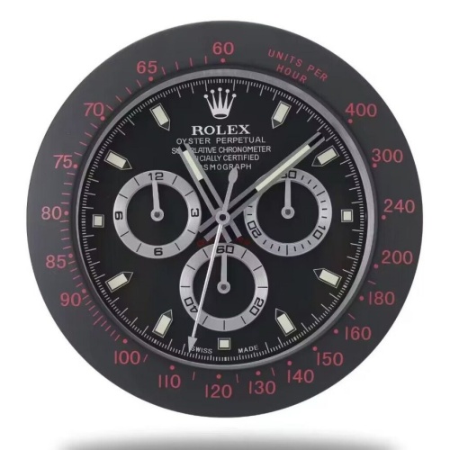 5A62AD67-FFAE-E525-E0ED-82381B32C2FF Rolex Daytona Silver Mark Black Wall Clock - Image 1