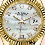 Rolex Datejust 279178 MOP Diamond Dial Yellow Gold 28mm Lady Replica Watch - Image 2