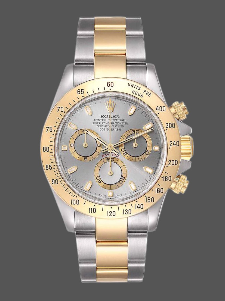 5AB0E37C-8C56-DB56-6CA7-17E1FA39BF2F Rolex Daytona 116523 Stainless Steel Gray Slate Dial 40mm Mens Replica Watch - Image 1