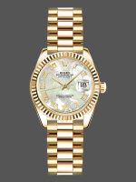 Rolex Datejust 179178 Mother of Pearl White Dial Dial Yellow Gold 26MM Lady Replica Watch
