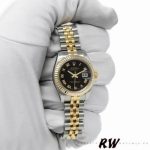 Rolex Datejust 179173 Black Dial Fluted Bezel 26MM Lady Replica Watch - Image 2