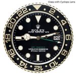 Rolex GMT Master Black and Gold Wall Clock - Image 5