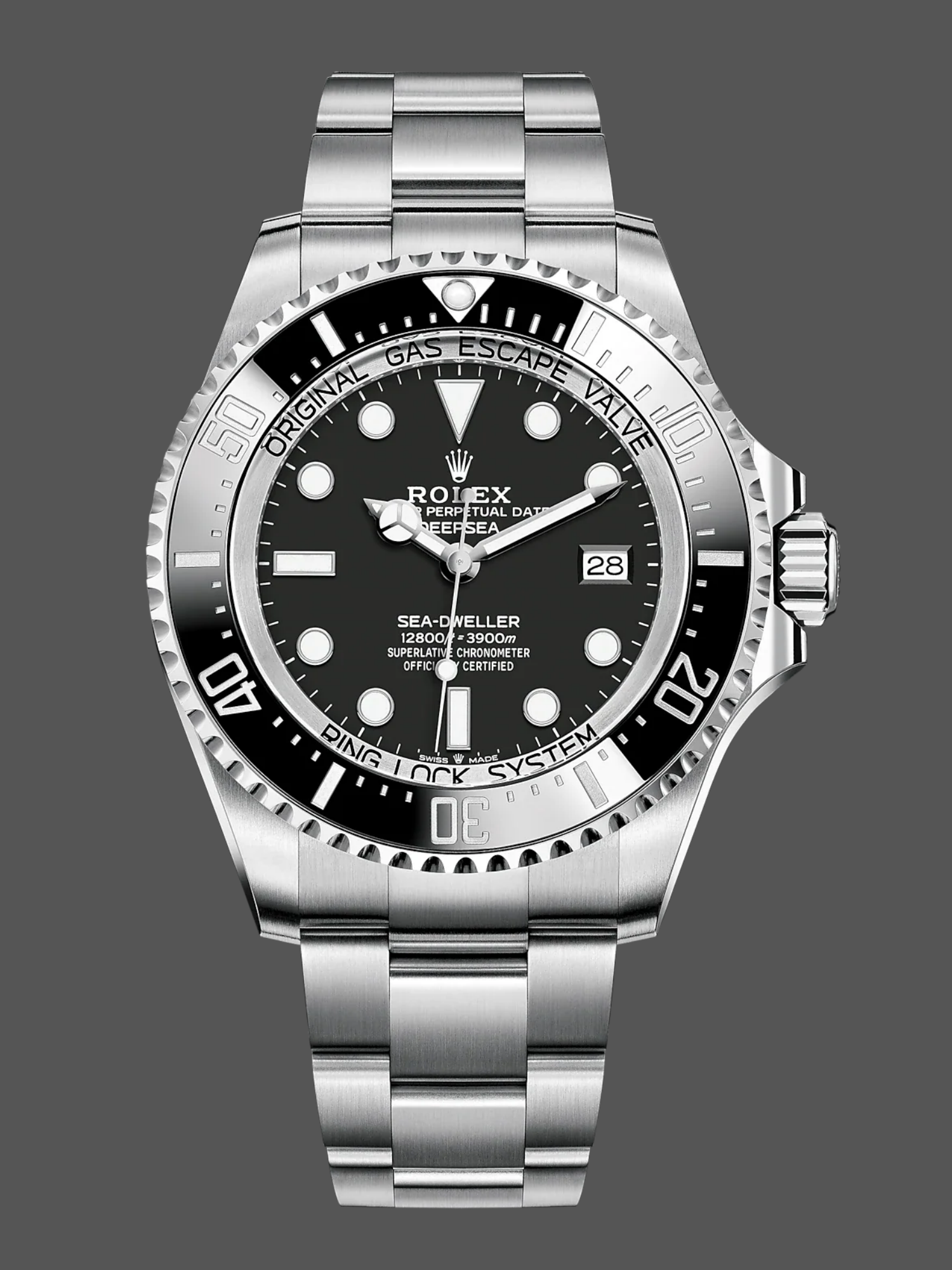 5C13C926-0647-47BB-0E8D-6A19D852A1E5 Rolex Deepsea 126660 Black Dial Oyster Steel 44mm Mens replica watch - Image 1
