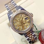 Rolex Datejust 179383 Jubilee Crystal Grey and Champagne Dial 26MM Lady Replica Watch - Image 5