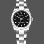 Rolex Oyster Perpetual 176200 Stainless Steel Black Index Dial 26MM Lady Replica Watch