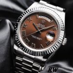 Rolex Day-Date 118239 Chocolate Brown Dial 36mm Unisex Replica Watch - Image 2