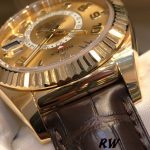 Rolex Sky-Dweller 326138 Champagne Arabic Dial Yellow Gold 42MM Mens Replica Watch - Image 2
