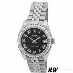 Rolex Datejust 178384 Stainless Steel Black Roman Dial 31MM Lady Replica Watch - Image 2