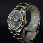Rolex Datejust 126233 Olive Green Dial Yellow Gold and Oystersteel 36MM Unisex Replica Watch - Image 4