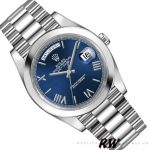 Rolex Day-Date 228206 Blue Roman Numeral Dial Platinum 40MM Mens Replica Watch - Image 3