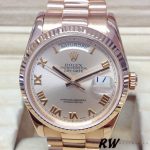Rolex Day-Date 118235 Pink Roman Numeral dial 36mm Lady Replica Watch - Image 2