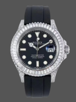 Rolex Yacht Master White Gold 42mm 226679TBR Bagutte bezel Black Dial
