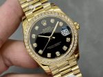 Rolex Datejust 31mm Yellow Gold Black Dial 178288 0011 Ladies Watch - Image 4