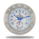 Rolex Yacht Master ll White & Silver Wall Clock