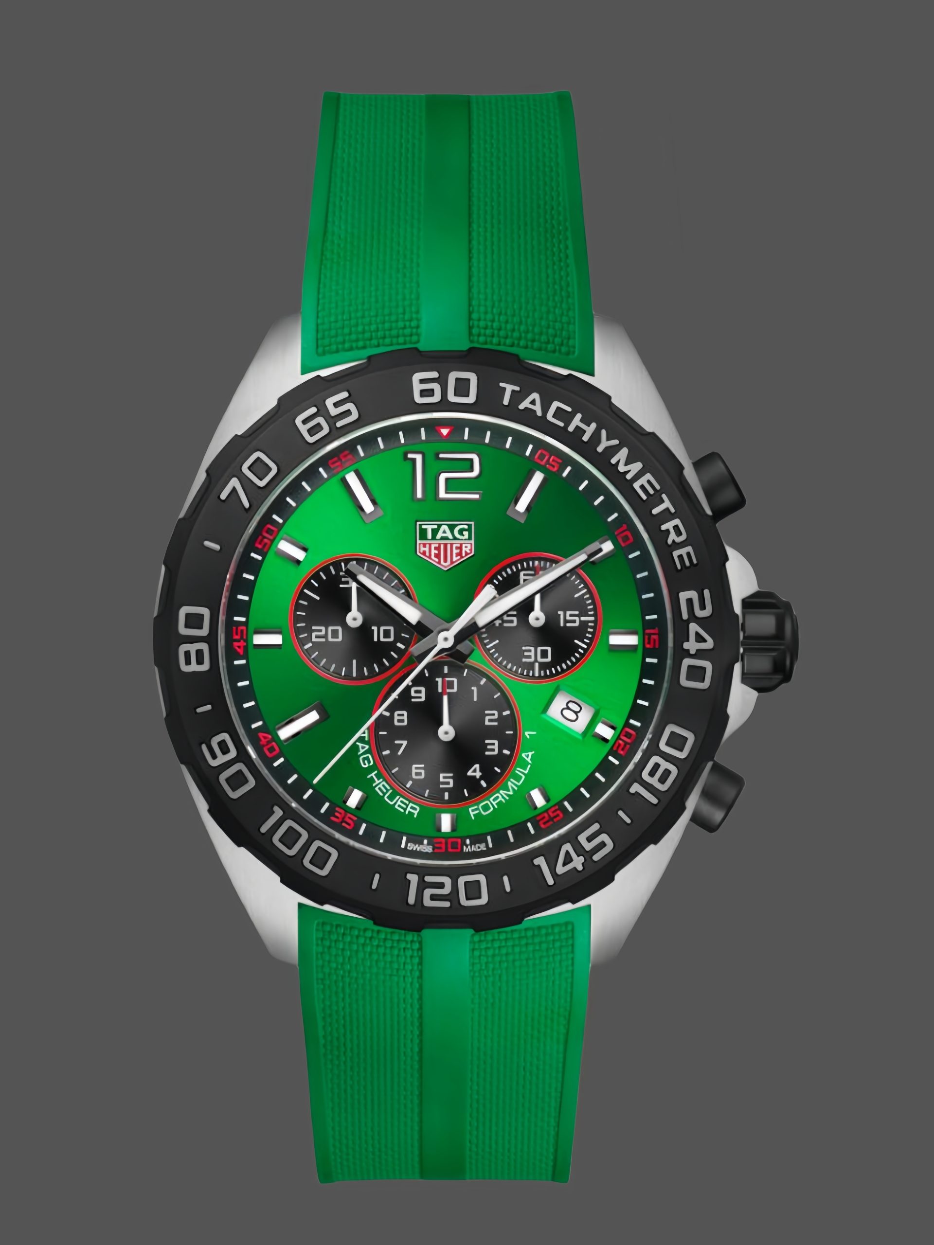 5E0B665C-B7B2-B8CF-167E-8EA528AFF75C Tag Heuer Formula 1 Chronograph Quartz Green Dial CAZ101AP.FT8056 43MM - Image 1