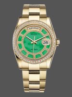 Rolex Day Date 118348 Green Dial Yellow Gold 36mm Unisex Replica Watch