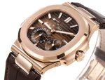 Patek Philippe Nautilus Moon Phases Rose & White Gold Slate Brown Dial 5712GR 001 - Image 2