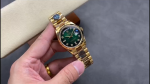 Rolex Day-Date 128238 Fluted Bezel Green Diamond Dial 36MM Unisex Replica Watch - Image 2