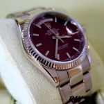 Rolex Day-Date 118239 Cherry Dial white gold 36mm Lady Replica Watch - Image 4