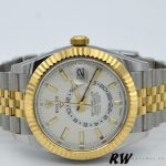 Rolex Sky-Dweller 326933 Stainless Steel Yellow Gold White Dial 42MM Mens Replica Watch - Image 3